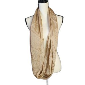 LOOK Champagne Silk Blend Infinity Scarf Women's